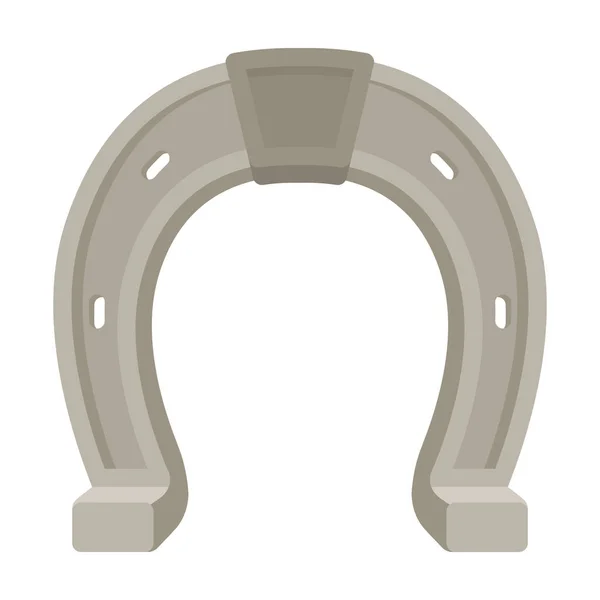 Icono de herradura en estilo de dibujos animados aislado sobre fondo blanco. Rodeo símbolo stock vector ilustración . — Archivo Imágenes Vectoriales