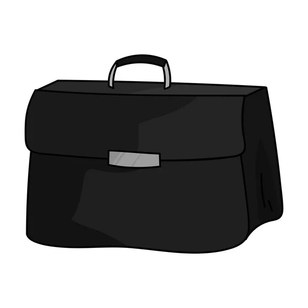Ikona walizki w stylu monochromatyczne na białym tle. Konferencji i negetiations symbol Stockowa ilustracja wektorowa. — Wektor stockowy