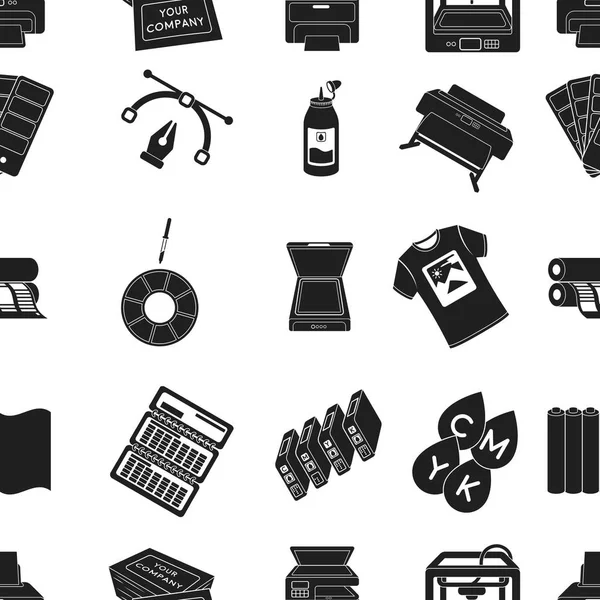 Typography pattern icons in black style. Big collection of typography vector symbol stock illustration — Stock Vector