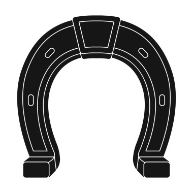 At nalı simgesi beyaz arka plan üzerinde izole tek renkli tarzı. Rodeo sembol stok vektör çizim.