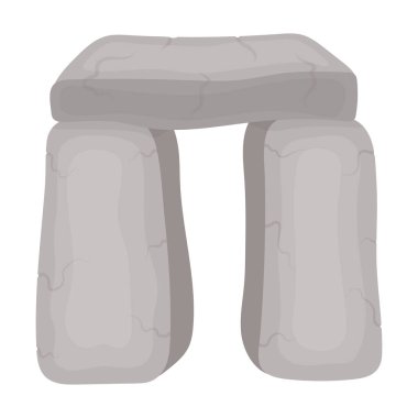 İskoç taş anıtın simgesi beyaz arka plan üzerinde izole karikatür tarzı. İskoçya ülke sembol stok vektör çizim.