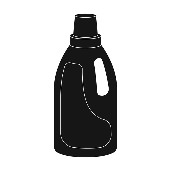 Icône de détergent à lessive dans le style noir isolé sur fond blanc. Symbole de nettoyage illustration vectorielle . — Image vectorielle