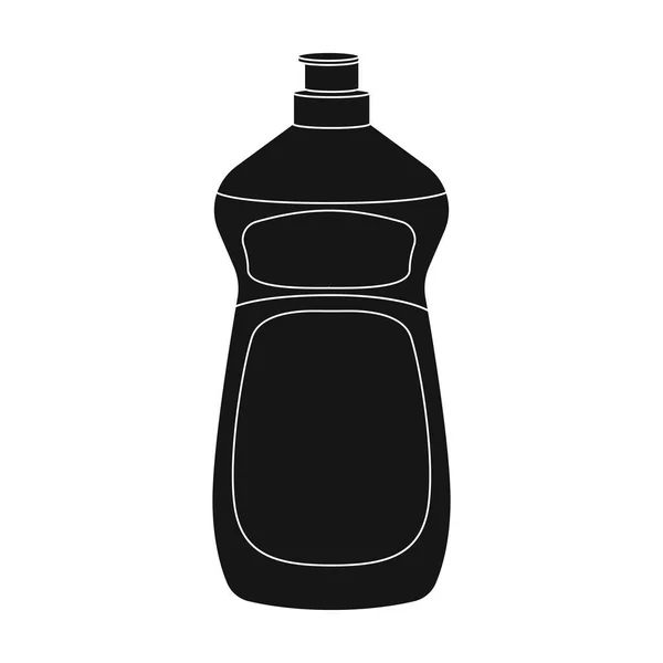 Lave-vaisselle icône de savon dans un style noir isolé sur fond blanc. Symbole de nettoyage illustration vectorielle . — Image vectorielle