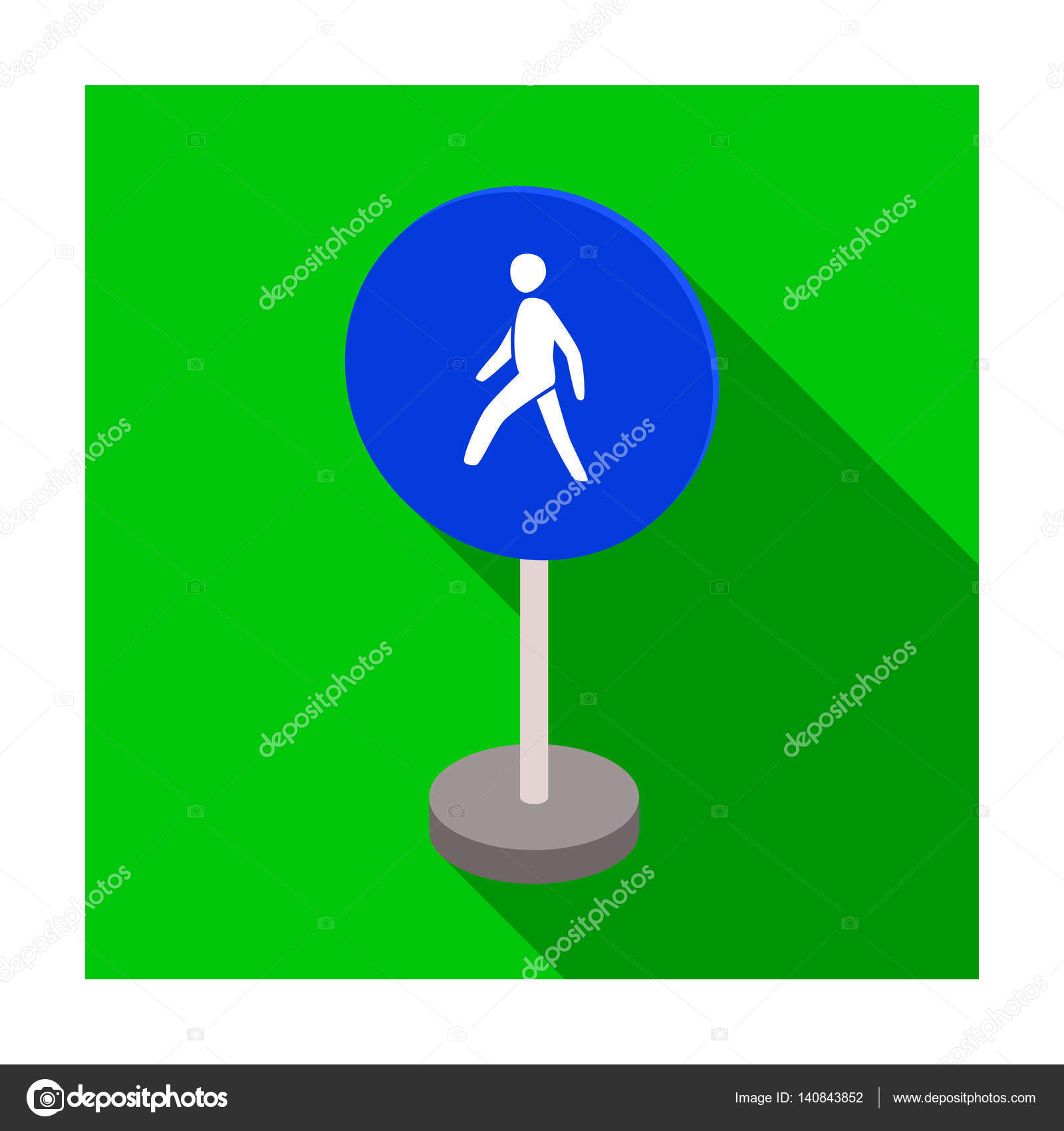 Mandatory road signs icon in flat style isolated on white background ...
