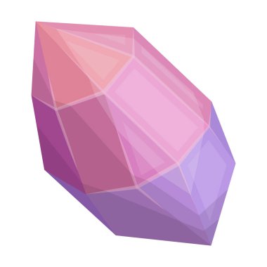 Kaba taş simgesi beyaz arka plan üzerinde izole karikatür tarzı. İllüstrasyon vektör değerli mineraller ve kuyumcu sembol stok.