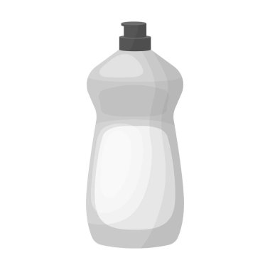 Bulaşık Sabun simgesi beyaz arka plan üzerinde izole tek renkli tarzı. Sembol stok vektör çizim Temizleme.