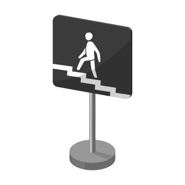 Bilgi yol işaretleri simgesi beyaz arka plan üzerinde izole tek renkli tarzı. Yol işaretleri stok vektör çizim sembolü.