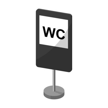 Kılavuzu yol işareti simgesi beyaz arka plan üzerinde izole tek renkli tarzı. Yol işaretleri stok vektör çizim sembolü.