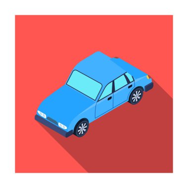 Beyaz arka plan üzerinde izole düz stil araba simgesini. Ulaşım sembol stok vektör çizim.