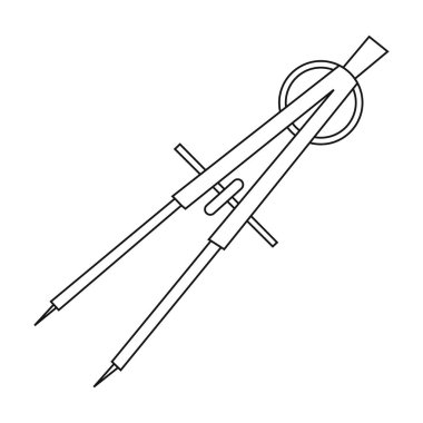 Bölücüler simgesi beyaz arka plan üzerinde izole anahat tarzı. Mimar sembol stok vektör çizim.