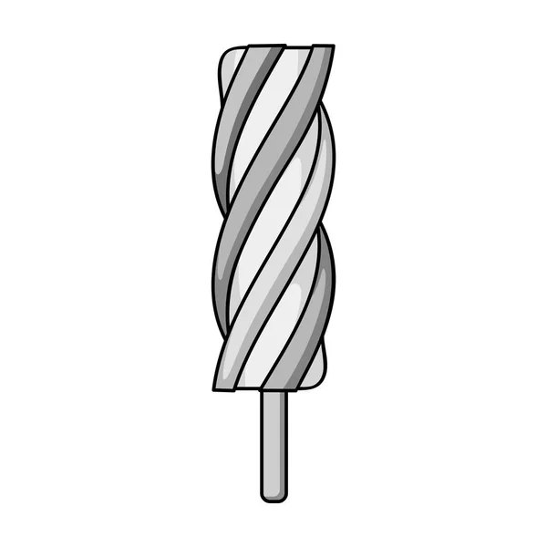 Lody na patyku ikony w stylu monochromatyczne na białym tle. Ice cream symbol Stockowa ilustracja wektorowa. — Wektor stockowy