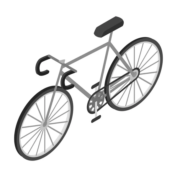 Bicycle icon in monochrome style isolated on white background. Transportation symbol stock vector illustration. — Stock Vector