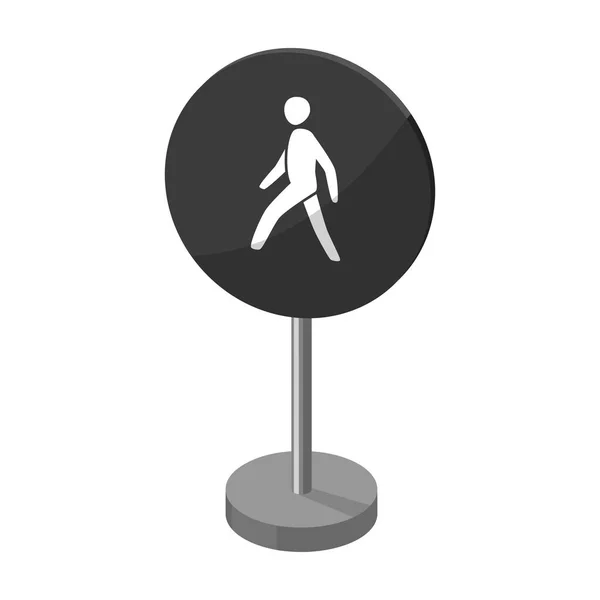 Obligatorische Verkehrszeichen-Symbol in monochromen Stil isoliert auf weißem Hintergrund. Verkehrszeichen Symbol Aktienvektor Illustration. — Stockvektor