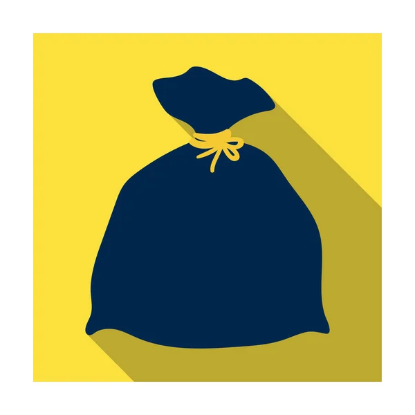 Icono de bolsa de basura en estilo plano aislado sobre fondo blanco. Símbolo de limpieza vector de stock ilustración . — Archivo Imágenes Vectoriales