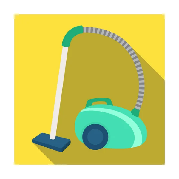 Vacuum cleaner icon in flat style isolated on white background. Cleaning symbol stock vector illustration. — Stock Vector