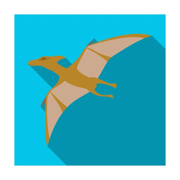 Icône dinosaure Pterodactyloidea en style plat isolé sur fond blanc. Dinosaures et symbole préhistorique illustration vectorielle de stock . — Image vectorielle