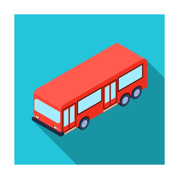 公交车在白色背景上孤立的平面样式图标。交通标志股票矢量图. — 图库矢量图片