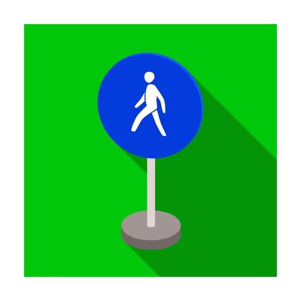 Obligatorische Verkehrszeichen Symbol in flachem Stil isoliert auf weißem Hintergrund. Verkehrszeichen Symbol Aktienvektor Illustration. — Stockvektor