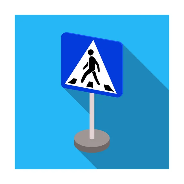 Informations icône de signalisation routière dans un style plat isolé sur fond blanc. Signalisation routière symbole illustration vectorielle de stock . — Image vectorielle