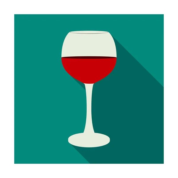 Icono de copa de vino tinto en estilo plano aislado sobre fondo blanco. Producción de vino símbolo stock vector ilustración . — Vector de stock