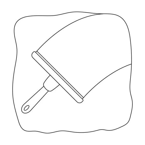 Gummiskrapa ikonen i dispositionsformat isolerad på vit bakgrund. Rengöring symbol lager vektorillustration. — Stock vektor