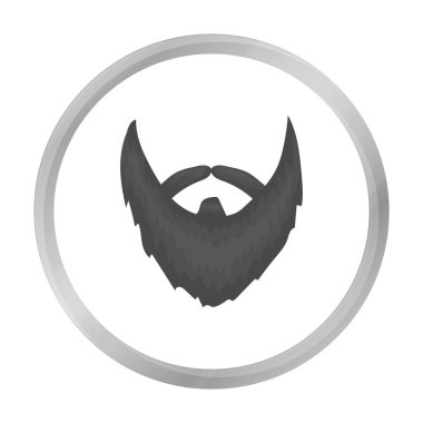 Tek renkli stil beyaz arka plan üzerinde izole simgesinde sakal mans. Sakal sembol stok vektör çizim.
