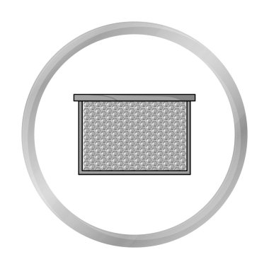 Kare petek simgesi beyaz arka plan üzerinde izole tek renkli tarzı ile. Arı kovanı sembol stok vektör çizim