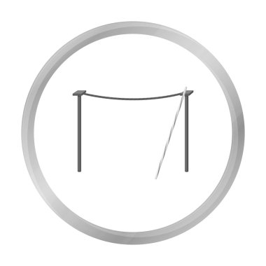 Cambaz ipinde simgesi beyaz arka plan üzerinde izole tek renkli tarzı. Sirk sembol stok vektör çizim.