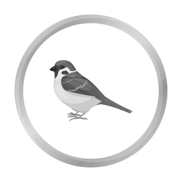 Σπουργίτι εικονίδιο σε μονόχρωμη στυλ που απομονώνονται σε λευκό φόντο. Εικονογράφηση διάνυσμα απόθεμα σύμβολο πουλί. — Διανυσματικό Αρχείο