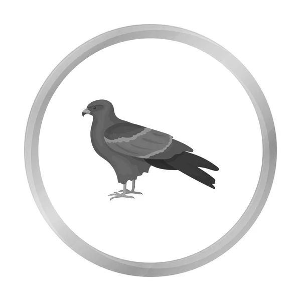 Kite-ikonen i svartvit stil isolerad på vit bakgrund. Fågel symbol lager vektorillustration. — Stock vektor