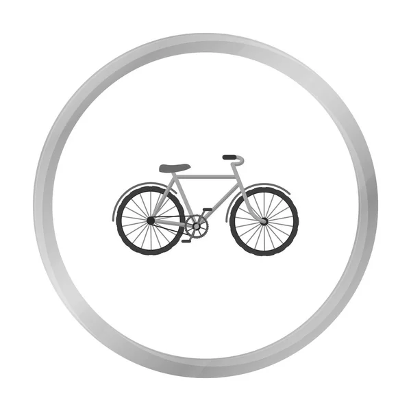 Icono de bicicleta verde en estilo de contorno aislado sobre fondo blanco. Bio y ecología símbolo stock vector ilustración . — Archivo Imágenes Vectoriales