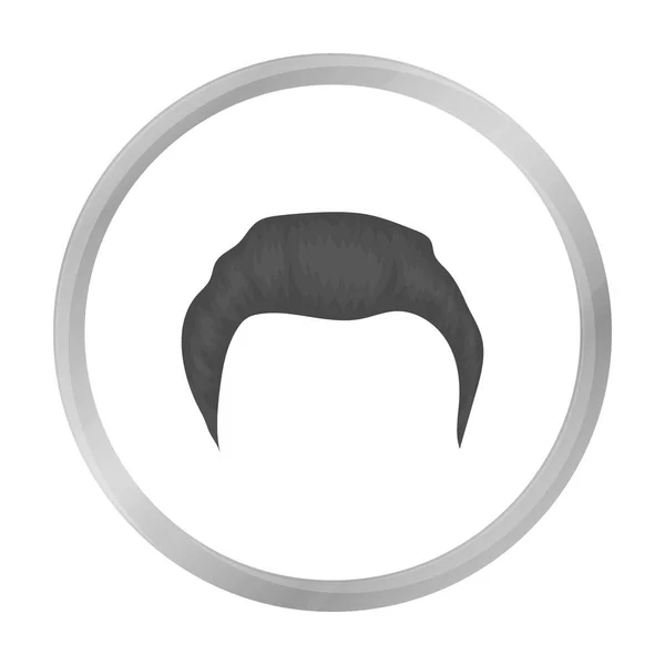 Ícone de penteado Mans em estilo monocromático isolado no fundo branco. Figura vetorial de estoque de símbolo de barba . — Vetor de Stock