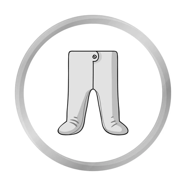 Icono de bebé mameluco en estilo monocromo aislado sobre fondo blanco. Bebé nacido símbolo stock vector ilustración . — Vector de stock