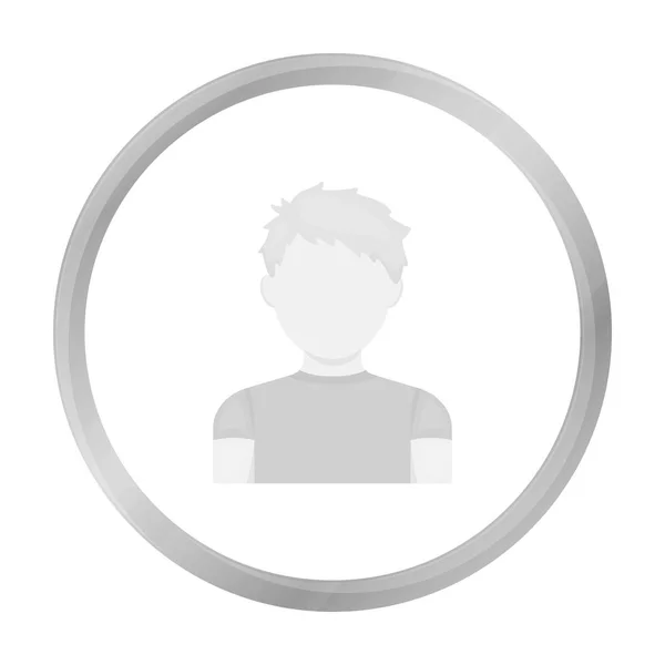 Boy icon monochrome. Single avatar,peaople icon from the big avatar monochrome. — Stock Vector