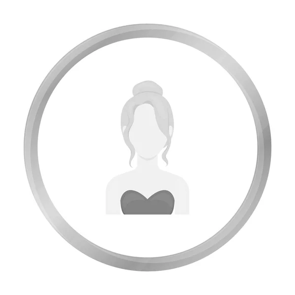 Blonde icon monochrome. Single avatar,peaople icon from the big avatar monochrome. — Stock Vector
