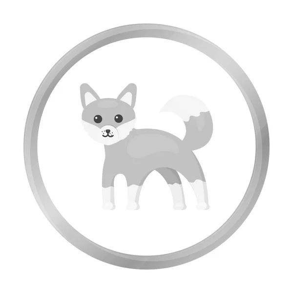 Icono Fox monocromo. Singe animal icono de los animales grandes monocromo . — Vector de stock