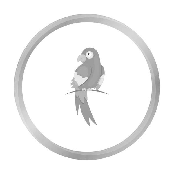 Монохромная икона попугая. Символ большого животного из монохромного . — стоковый вектор