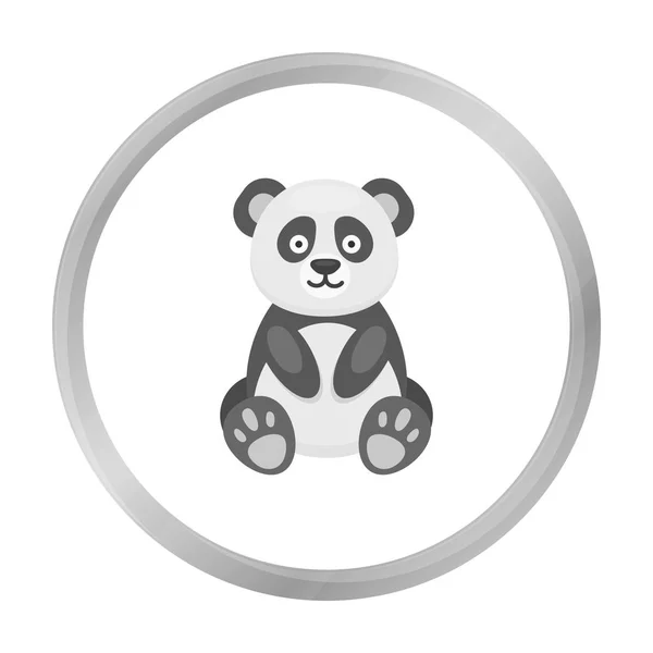 Panda monochromatyczne ikony. Przypalić zwierząt ikona od monochromatycznego duże zwierzęta. — Wektor stockowy