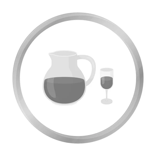 Sangria icon in monochrome style isolated on white background. Alcohol symbol stock vector illustration. — Stock Vector