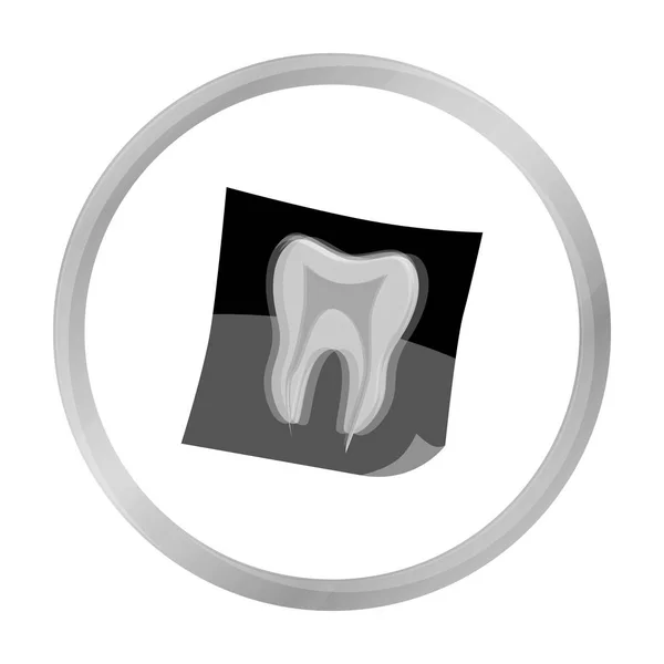 Dental röntgen ikonen i svartvit stil isolerad på vit bakgrund. Tandvård symbol lager vektorillustration. — Stock vektor