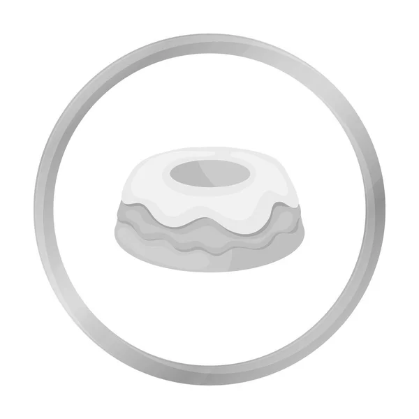 Icono de pastel en estilo monocromo aislado sobre fondo blanco. Pasteles símbolo stock vector ilustración . — Vector de stock