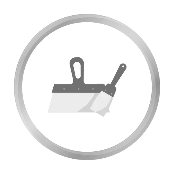 Kitt-knivar-ikonen i svartvit stil isolerad på vit bakgrund. Bygga och reparera symbol lager vektorillustration. — Stock vektor