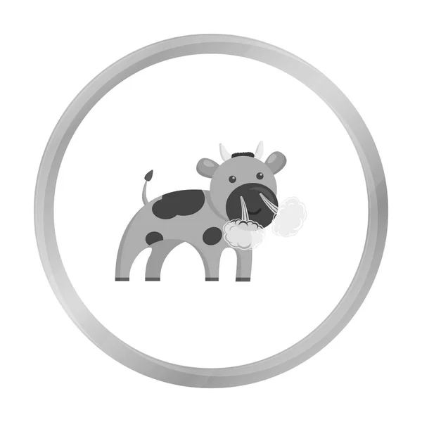 Icône Bull monochrome. Illustration pour web et mobile design . — Image vectorielle