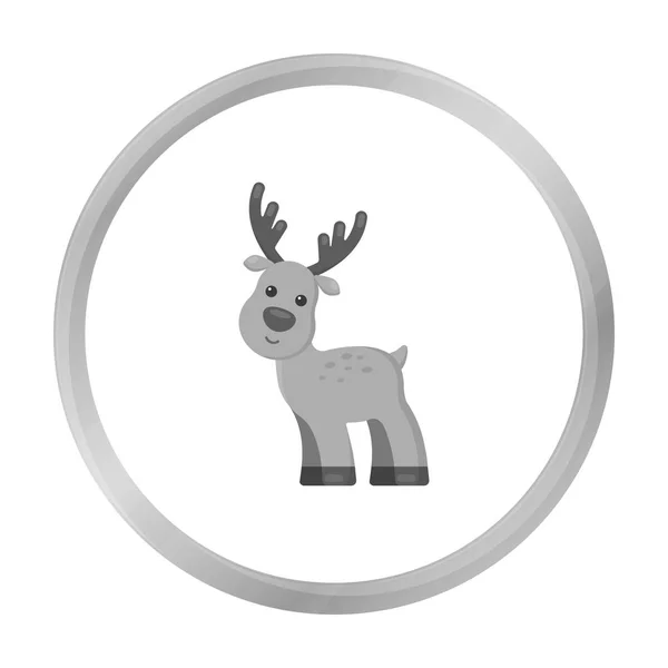 Icono monocromo de ciervo. Ilustración para diseño web y móvil . — Vector de stock