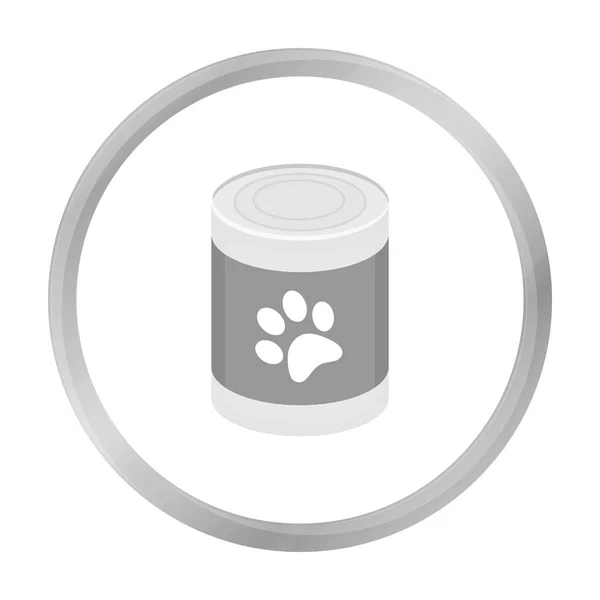 Dog food vector icon in monochrome style for web — Stock Vector