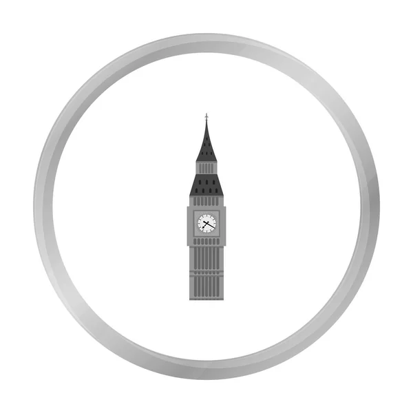 Big Ben значок в монохромному стилі, ізольовані на білому тлі. Англія країни символ векторної ілюстрації. — стоковий вектор