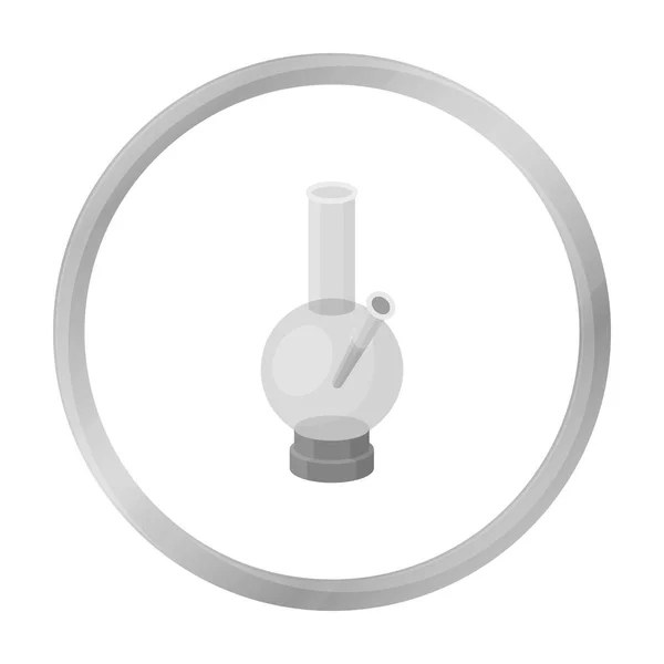 Bong-Symbol im monochromen Stil isoliert auf weißem Hintergrund. Illustration zum Medikamentensymbol Aktienvektor. — Stockvektor