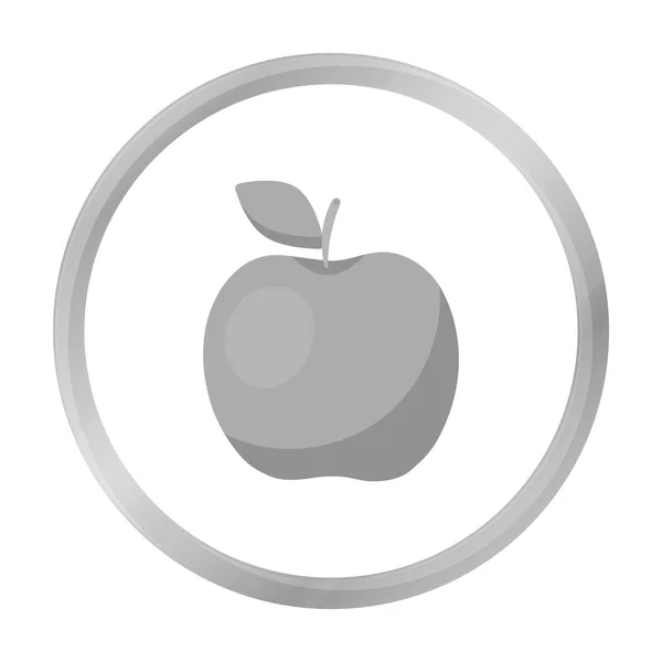 Apple pictogram monochroom. Fruit pictogram singe. — Stockvector