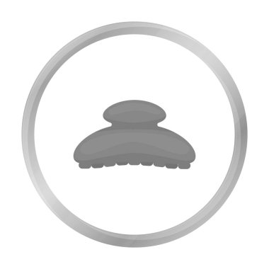 Tek renkli stil beyaz arka plan üzerinde izole simgesinde tarak. Hairdressery sembol stok vektör çizim.