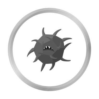 Bilgisayar virüsü simgesi beyaz arka plan üzerinde izole anahat tarzı. Bilgisayar korsanları ve sembol stok kesmek illüstrasyon vektör.